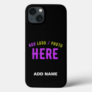 FUNDA PARA iPhone 13 PERSONALIZABLE MODERNO ESTILO NEGRO VERIFICADO MAR