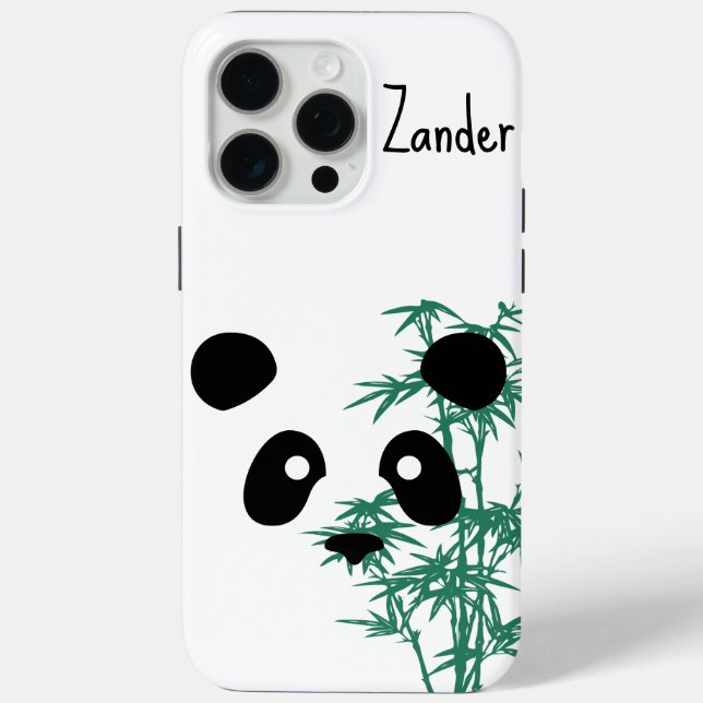 Funda De Case-Mate Para iPhone personalizable "Panda and Bamboo" (Reverso )