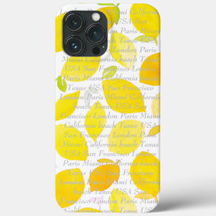 Funda Para iPhone 13 Pro Max Personalizable texto e imagen cítricos de patrón m