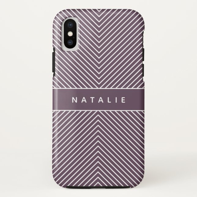 Funda De Case-Mate Para iPhone Personalización de banda geométrica moderna, audaz (Reverso)