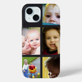 Funda Para iPhone 15 Personalización de cinco fotos personales