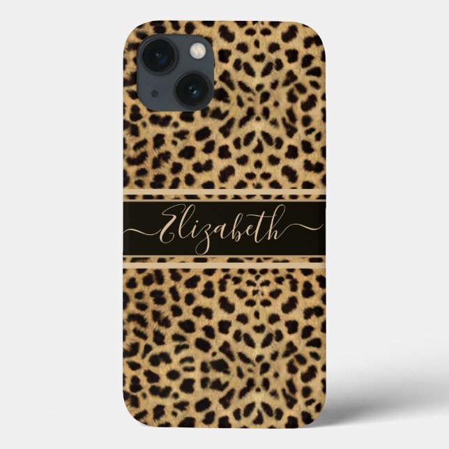 Funda De Case-Mate Para iPhone Personalización de la impresión de piel de leopard (Reverso)