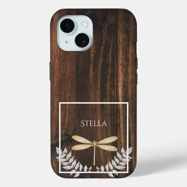 Funda De Case-Mate Para iPhone Personalización de la libélula de oro rusa (Reverso )