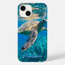 Funda Para iPhone 14 De Case-Mate Personalización de la tortuga marina moderna