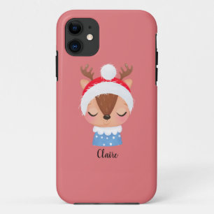 Funda Para iPhone 11 Personalización de Navidades durmiendo cara de ren