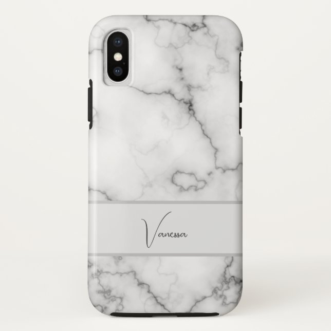 Funda De Case-Mate Para iPhone Personalización del patrón de mármol (Reverso)