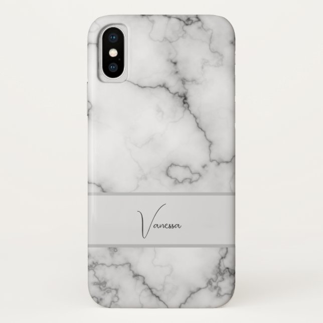 Funda De Case-Mate Para iPhone Personalización del patrón de mármol (Reverso)