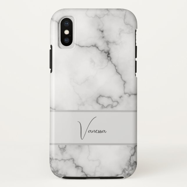 Funda De Case-Mate Para iPhone Personalización del patrón de mármol (Reverso)