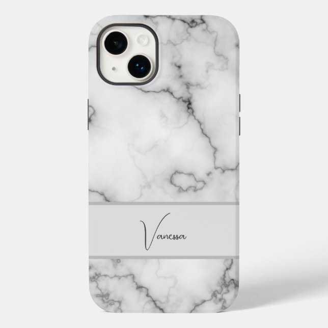 Funda De Case-Mate Para iPhone Personalización del patrón de mármol (Reverso )