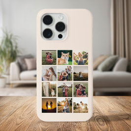 Funda Para iPhone 15 Pro Max Personalizado 12 Collage de fotos
