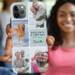 Funda Para iPhone 11 Pro Max Personalizado 4 Collage de fotos con oferta positi<br><div class="desc">Estuche de teléfono personalizado para iphone 11 pro max y muchos otros modelos. El diseño incluye un collage de fotos personalizados con 4 de tus fotos favoritas, tu nombre y la frase positiva "Cada día es un día feliz". La plantilla de fotos está preparada para que añadas tus fotos, trabajando...</div>