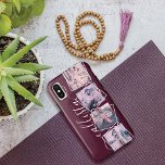 Funda Para iPhone X Personalizado 4 Foto Escrita A Mano Monograma Pare<br><div class="desc">Este funda romántico, fresco y moderno es perfecto para cualquiera que desee llevar a su ser querido con ellos. Cuenta con cuatro fotos de personalizables. Encima de las fotos hay marcos retorcidos con delineado blanco para un toque único y contemporáneo. También muestra un lugar para un nombre de monograma encima...</div>