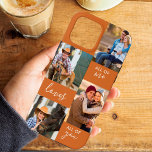 Funda Para iPhone 13 Pro Max Personalizado 4 Foto Todo me ama a todos Brown<br><div class="desc">Estuche de teléfono personalizado para iphone 13 pro max (y muchos otros modelos). El funda presenta un collage de fotos personalizados con 4 de tus fotos favoritas y la frase "Todos me aman a todos". La plantilla de fotos está preparada para que añadas tus fotos, que se muestran como 2...</div>