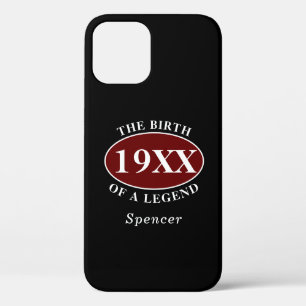 Funda Para iPhone 12 Pro Personalizado 60° cumpleaños de un negro legendari