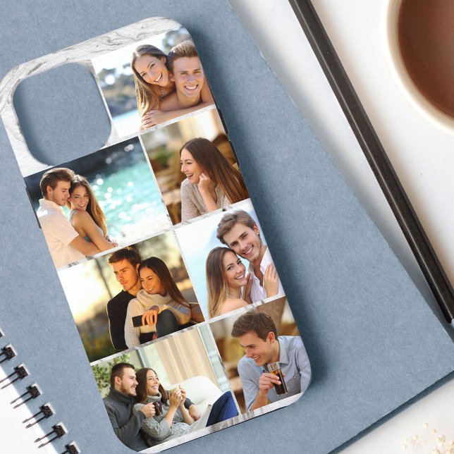 Funda De Case-Mate Para iPhone Personalizado 7 Collage de fotos Mármol gris (Subido por el creador)