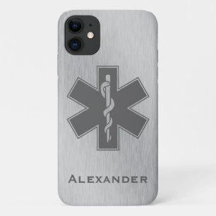Funda Para iPhone 11 Personalizado Ambulancia Estrella de la Vida Negra