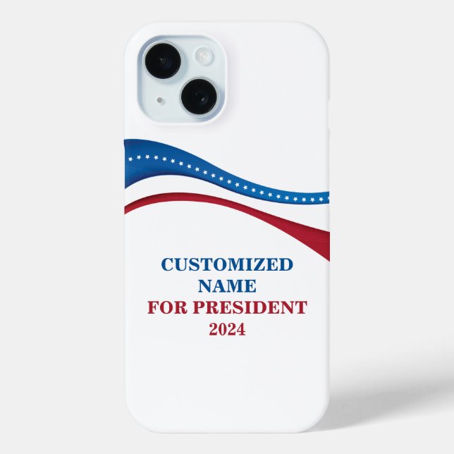 Funda De Case-Mate Para iPhone Personalizado añada su propio candidato a la presi (Reverso )