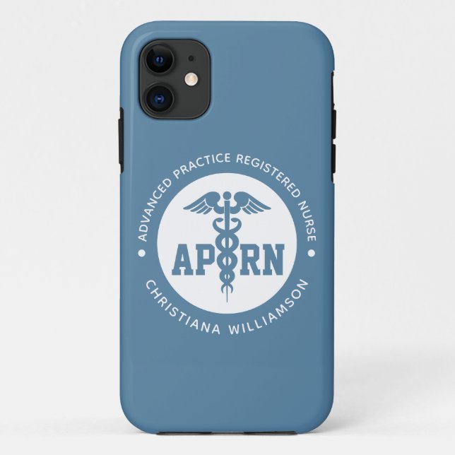 Funda De Case-Mate Para iPhone Personalizado APRN Enfermero registrado de práctic (Reverso)