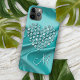 Funda De Case-Mate Para iPhone Personalizado Aqua Turquoise Diamonds Love Heart P (Subido por el creador)
