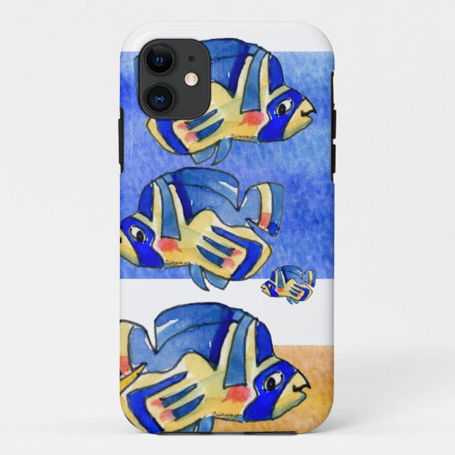Funda De Case-Mate Para iPhone Personalizado azul mariposa (Reverso)