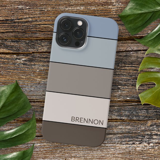 Funda De Case-Mate Para iPhone Personalizado Brown Blue Taupe Gray Black Stristri (Subido por el creador)