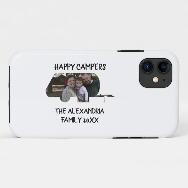Funda De Case-Mate Para iPhone Personalizado caravana caravana familia foto campi (Reverso (horizontal))