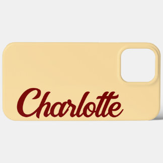 Funda Para iPhone 13 Pro Max Personalizado Clásico Elegante Monograma Beige