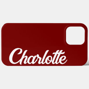 Funda Para iPhone 13 Pro Max Personalizado Clásico Elegante Monograma Red iPhon