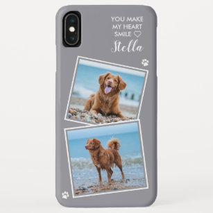 Funda Para iPhone XS Max Personalizado Collage de fotos Mascota Perro Cita 