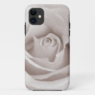 Funda Para iPhone 11 Personalizado color de rosa blanco y poner crema