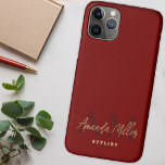 Funda Para iPhone 11 Pro Personalizado Con Nombre Oro Rojo Monograma Modern<br><div class="desc">Presentamos nuestro estuche para iPhone de Monograma Moderno Personalizado con Nombre Red Gold, un accesorio elegante y protector que combina la elegancia de un monograma con el toque personal de un nombre personalizado. Este estuche multicolor personalizado para iPhone no es sólo un accesorio de teléfono práctico y protector, sino también...</div>