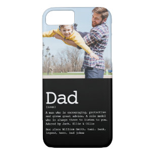Funda Para iPhone 8/7 Personalizado Dad Definition Photo Modern Black