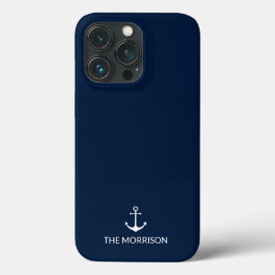 Funda Para iPhone 13 Pro Personalizado de anclaje náutico Nombre de barco a