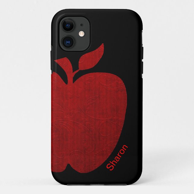 Funda De Case-Mate Para iPhone Personalizado de Apple Rojo (Reverso)