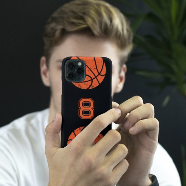 Funda De Case-Mate Para iPhone Personalizado de baloncesto Jersey Número Negro (Subido por el creador)
