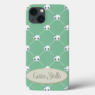 Funda Para iPhone 13 Personalizado de calaveras blancas sobre el efecto
