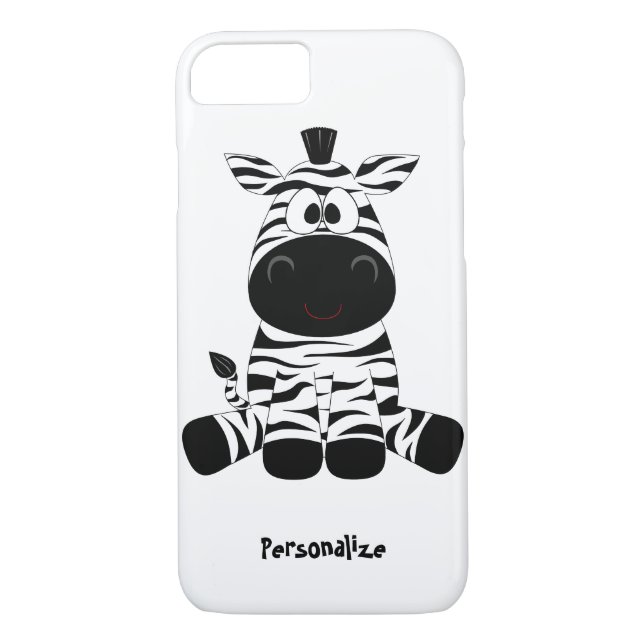 Funda De Case-Mate Para iPhone Personalizado de cebra infantil lindo y gracioso (Reverso)