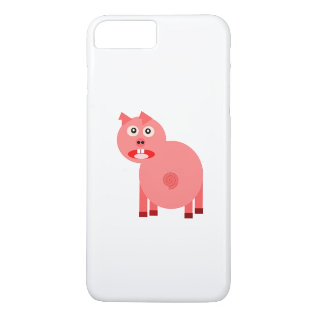Funda De Case-Mate Para iPhone Personalizado de cerdo asustado (Reverso)
