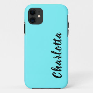 Funda Para iPhone 11 Personalizado de color sólido azul eléctrico neón 