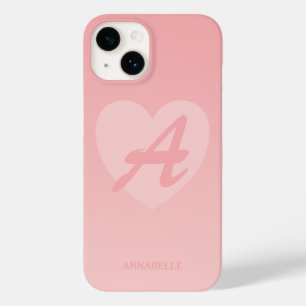 Funda Para iPhone 14 De Case-Mate Personalizado de corazón rosado de Rubor