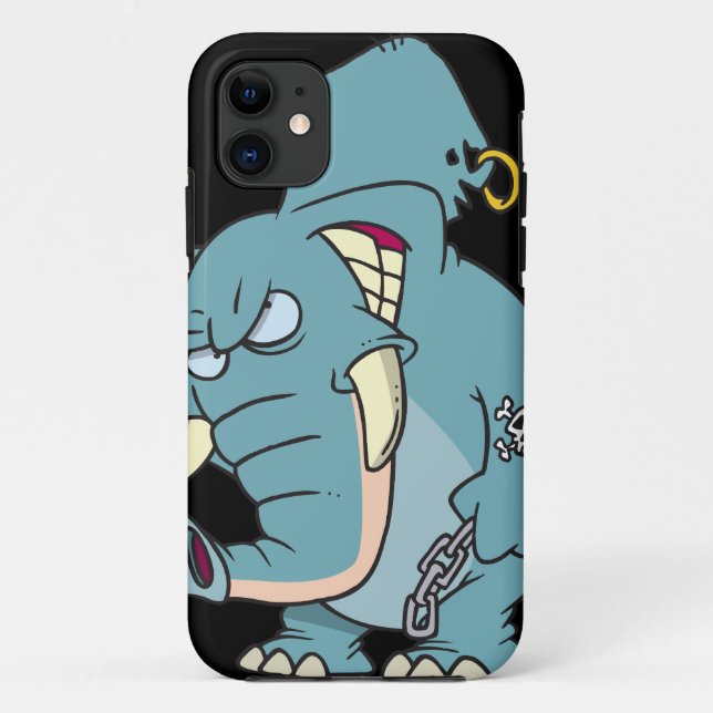 Funda De Case-Mate Para iPhone personalizado de elefante de bádano medio (Reverso)
