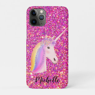 Funda Para iPhone 11 Pro Personalizado de espuma de Purpurina rosa arco iri
