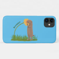 Personalizado de flor de esnifado de perro de prad