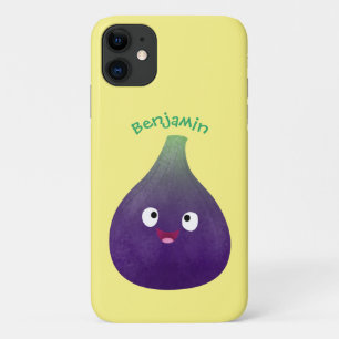 Funda Para iPhone 11 Personalizado de fruta púrpura feliz