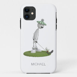 Funda Para iPhone 11 Personalizado de golf Tee Off Nombre personalizado