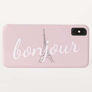 Funda Para iPhone XS Max Personalizado de la Torre Eiffel Rosa