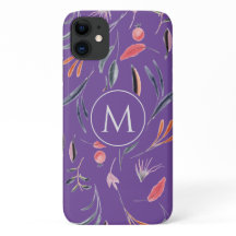 Personalizado de lavanda Floral MONOGRAM personali