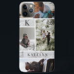 Funda Para iPhone 11 Pro Max Personalizado de mármol blanco personalizado 4 Col<br><div class="desc">Collage de fotos personalizado de Personalizado de mármol blanco 4 con Monograma Letra inicial y nombre, o texto personalizado. Hace de un regalo moderno y elegante para los miembros de la familia, madres, padres, abuelos y más. ¡Un regalo que apreciarán con tus reflexivas fotografías de niños, familias o mascotas! Maletín...</div>