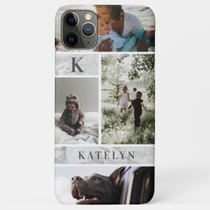 Funda Para iPhone 11 Pro Max Personalizado de mármol blanco personalizado 4 Col