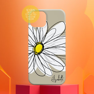 title_seo2 Personalizado de moda Floral Daisy - gris, amarill